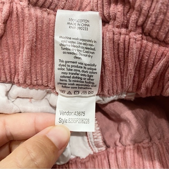 PACSUN Blush Corduroy Paperbag Mom Shorts High Waist Size XS - Picture 10 of 11